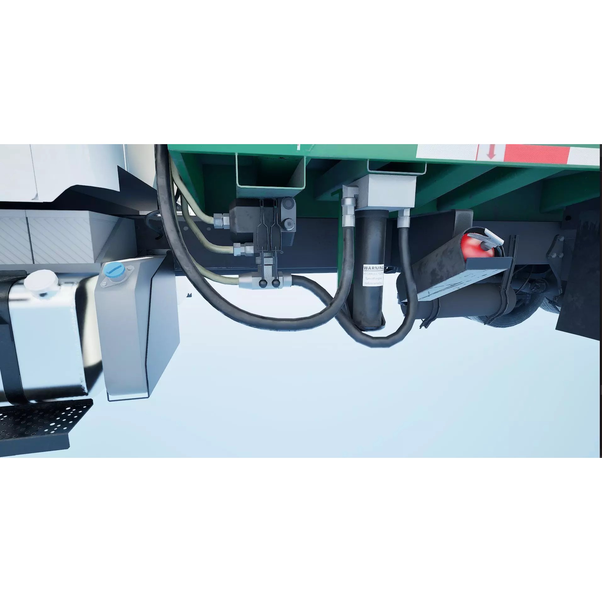 Freightliner M2 106 Garbage Truck - Low-Poly Game-Ready 3D Model - View 35