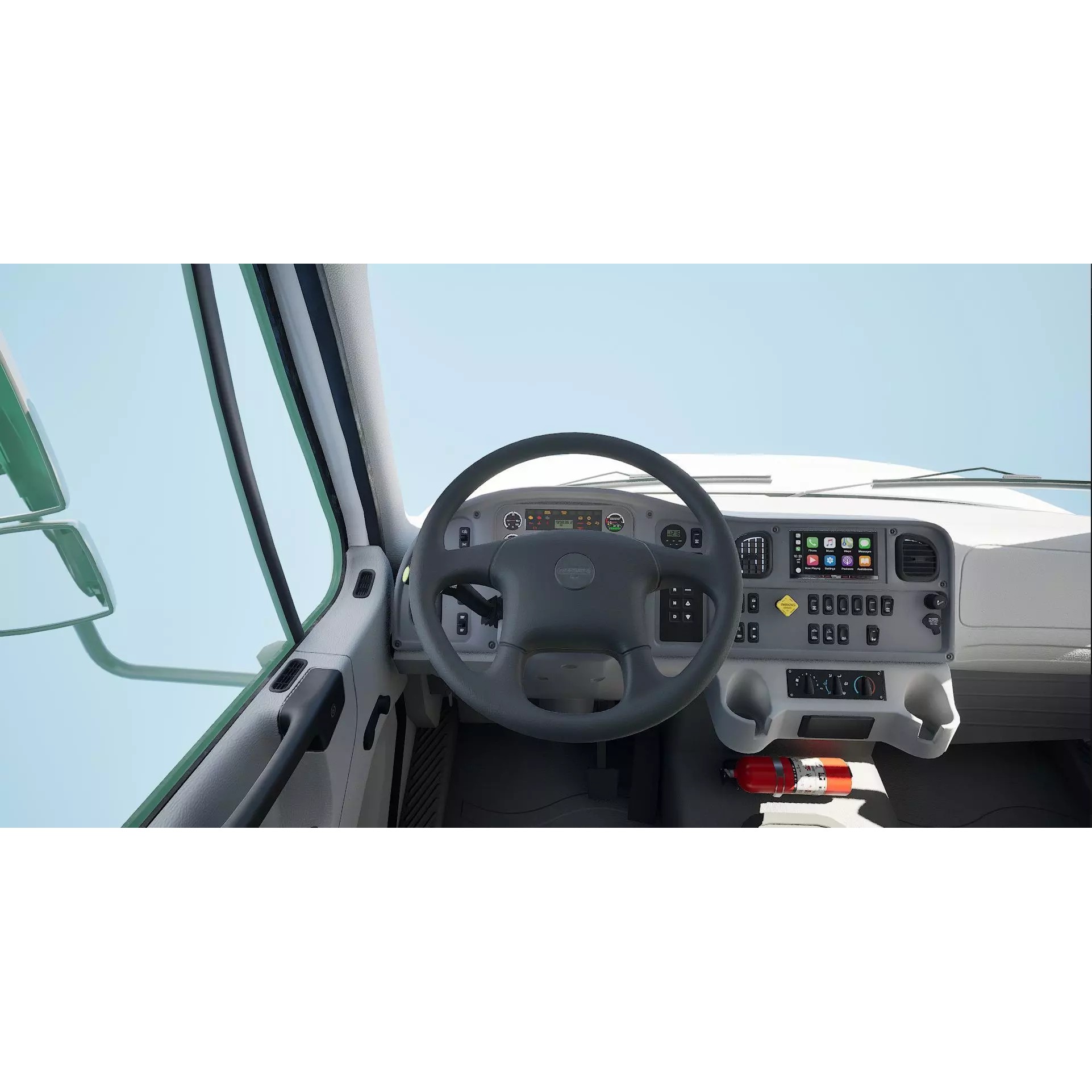 Freightliner M2 106 Garbage Truck - Low-Poly Game-Ready 3D Model - View 36