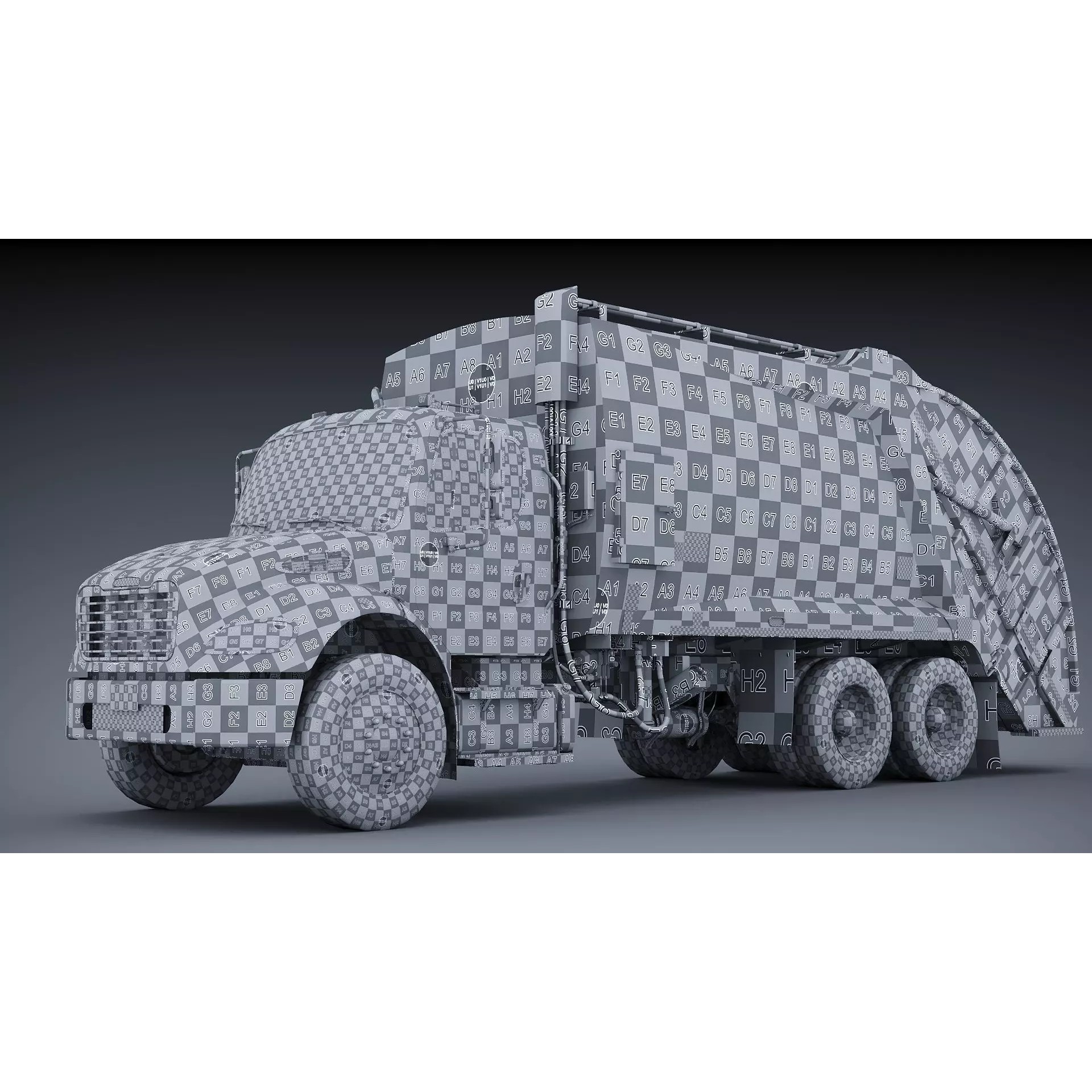 Freightliner M2 106 Garbage Truck - Low-Poly Game-Ready 3D Model - View 42