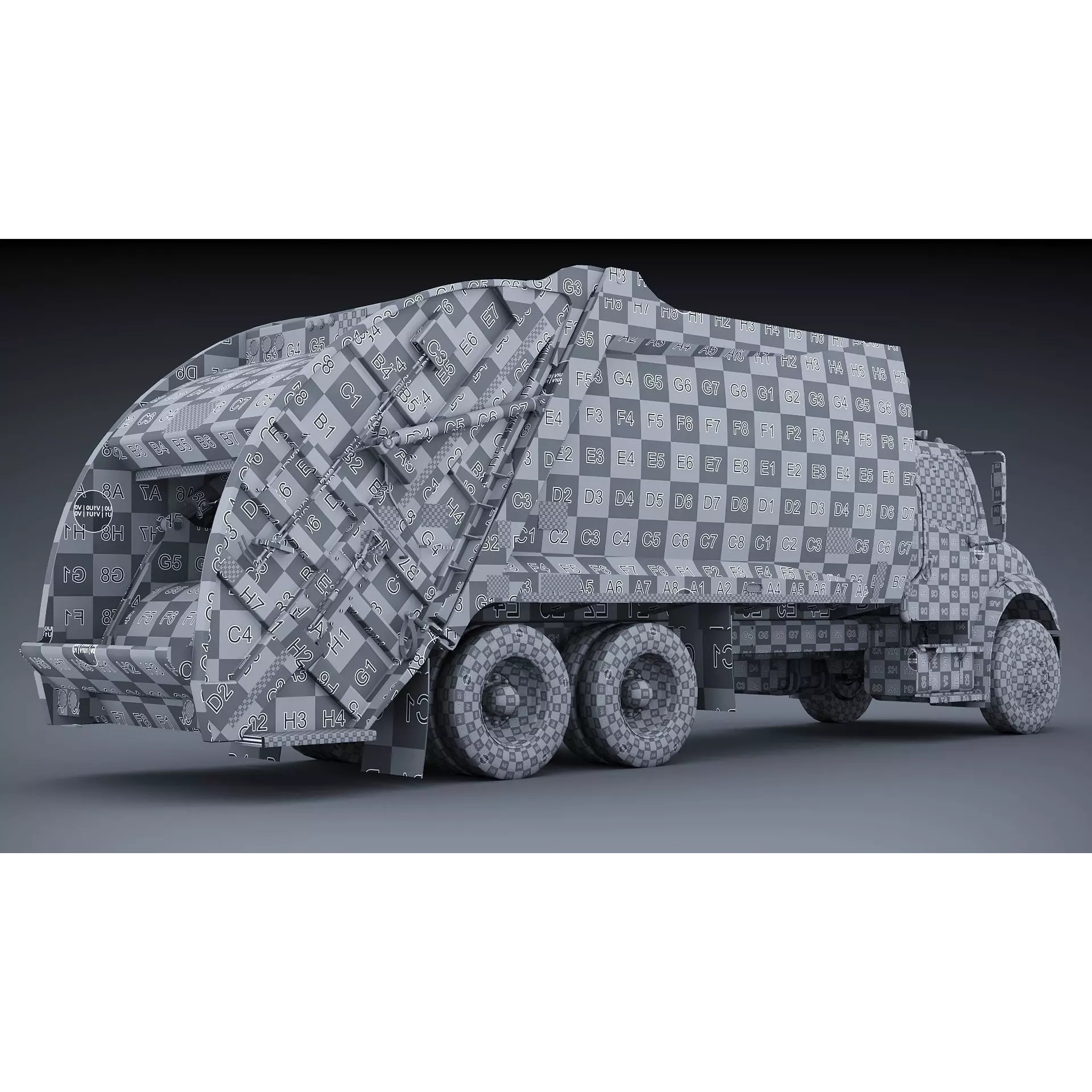 Freightliner M2 106 Garbage Truck - Low-Poly Game-Ready 3D Model - View 44