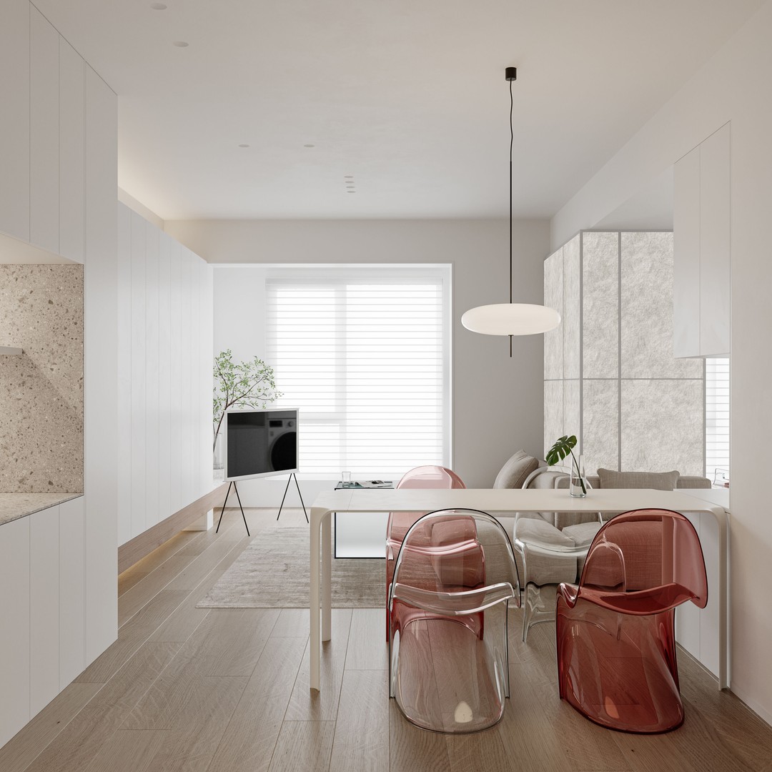 Cozy Living Room 3D Model – Textured Interior Scene for Archviz - View 3