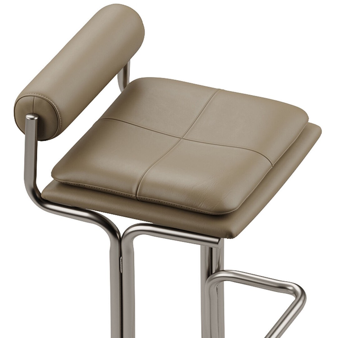 Bolster Bar Stool 3D Model – Contemporary Chair with PBR Textures - View 18
