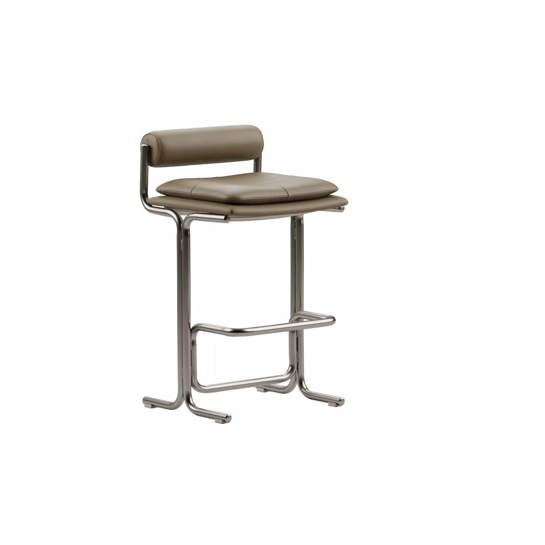 Bolster Bar Stool 3D Model – Contemporary Chair with PBR Textures - View 2