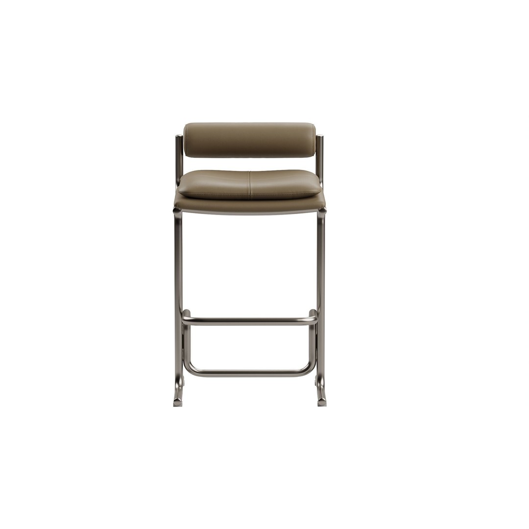Bolster Bar Stool 3D Model – Contemporary Chair with PBR Textures - View 4