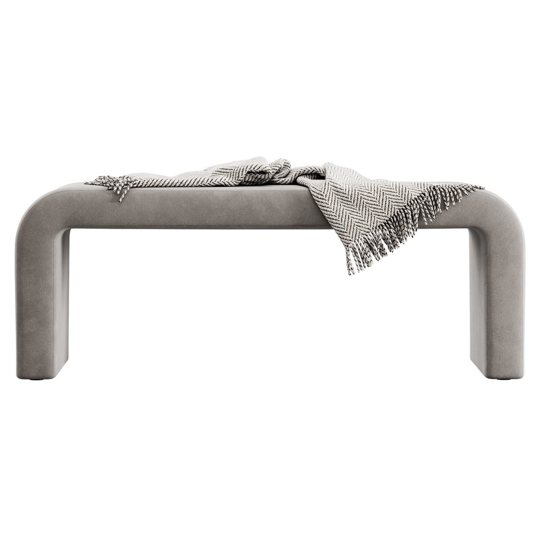 Waterfall Bench 3D Model – Modern Scandinavian Design, FBX - View 15