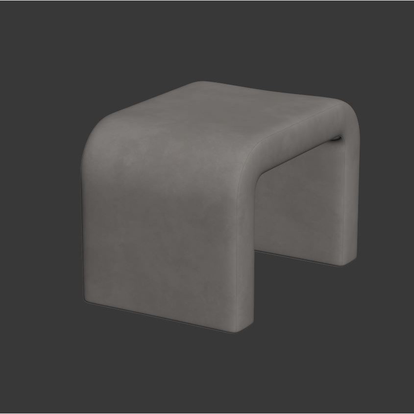 Waterfall Bench 3D Model – Modern Scandinavian Design, FBX - View 20