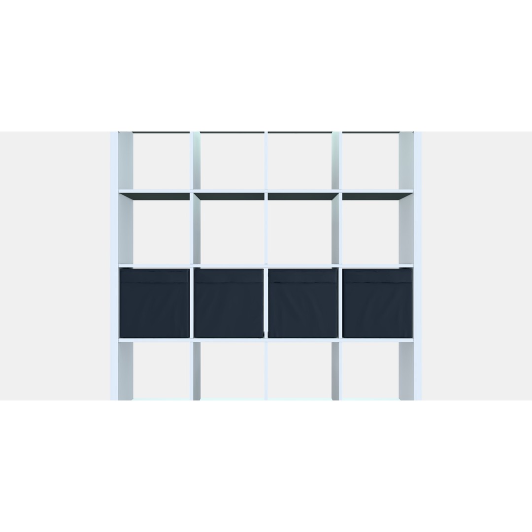 KALLAX Shelving Unit 3D Model – Modern Storage Organizer, FBX - View 16