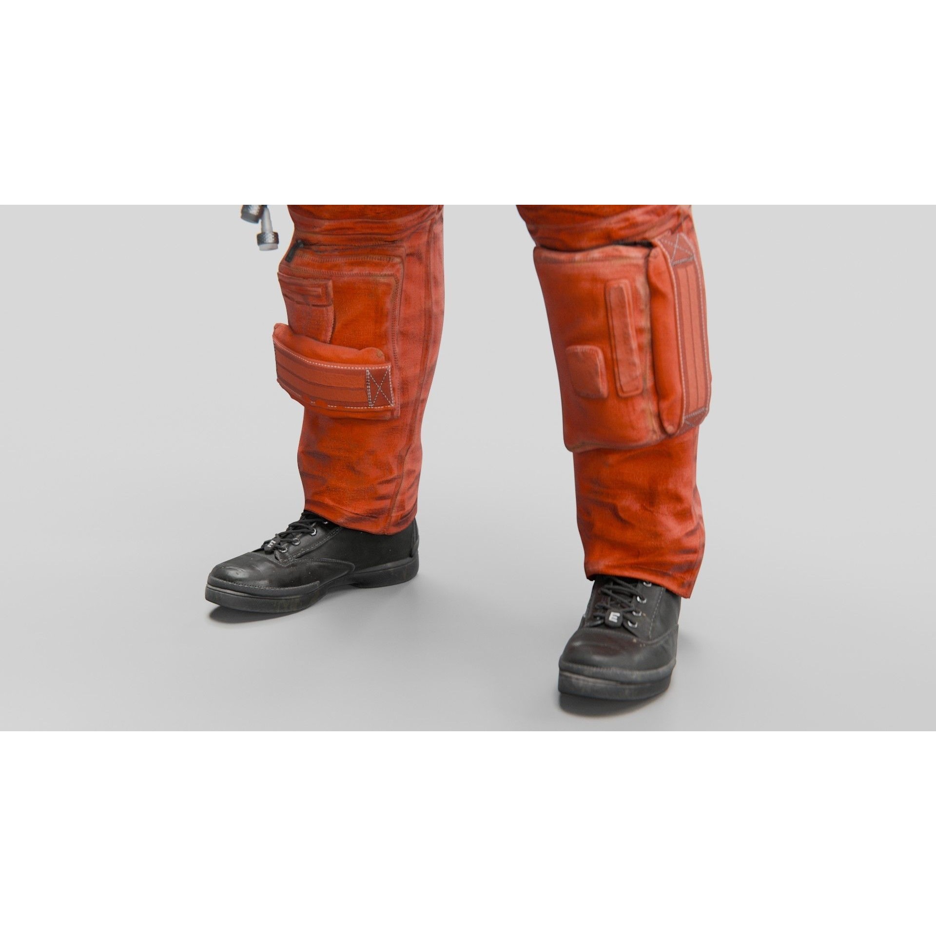 Orange ACES Spacesuit - Low-Poly Game-Ready 3D Model - View 14