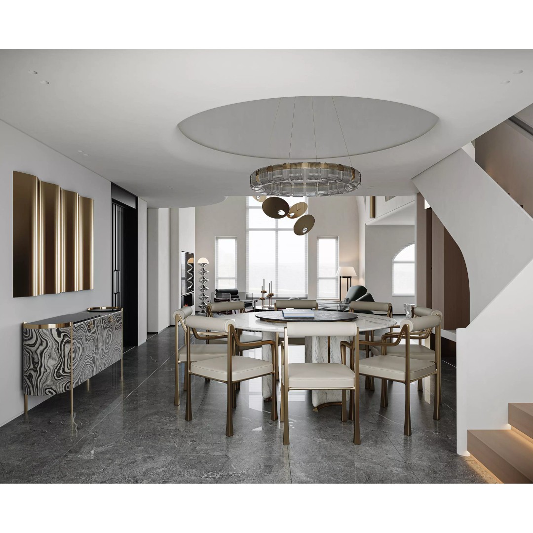 Modern Living Room 3D Model – Luxurious Interior Scene, FBX - View 2