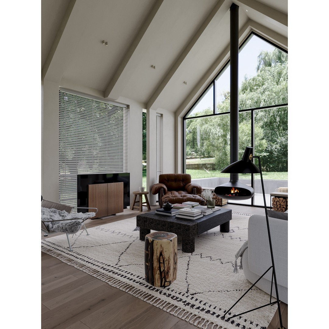 Villa Interior Scenes 3D Model – Luxurious Living Room, FBX, Game-Ready - View 3