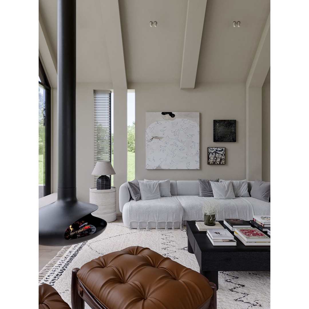 Villa Interior Scenes 3D Model – Luxurious Living Room, FBX, Game-Ready - View 5