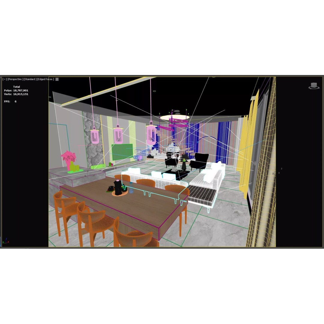 Luxury Duplex Apartment 3D Model – Modern Interior, 3ds Max