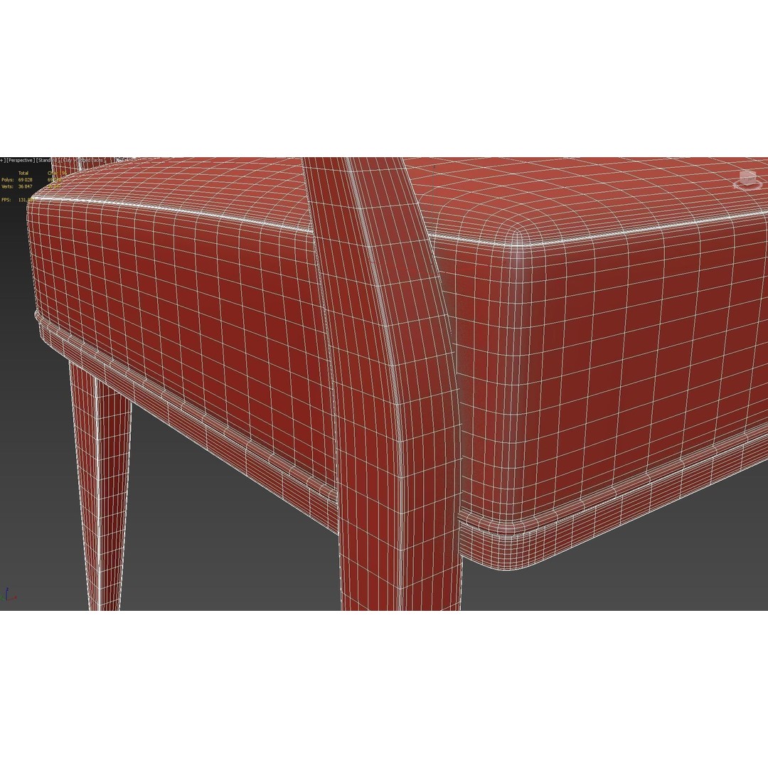 Chair 196 3D Model – Classic Wooden Design, PBR Textures, FBX