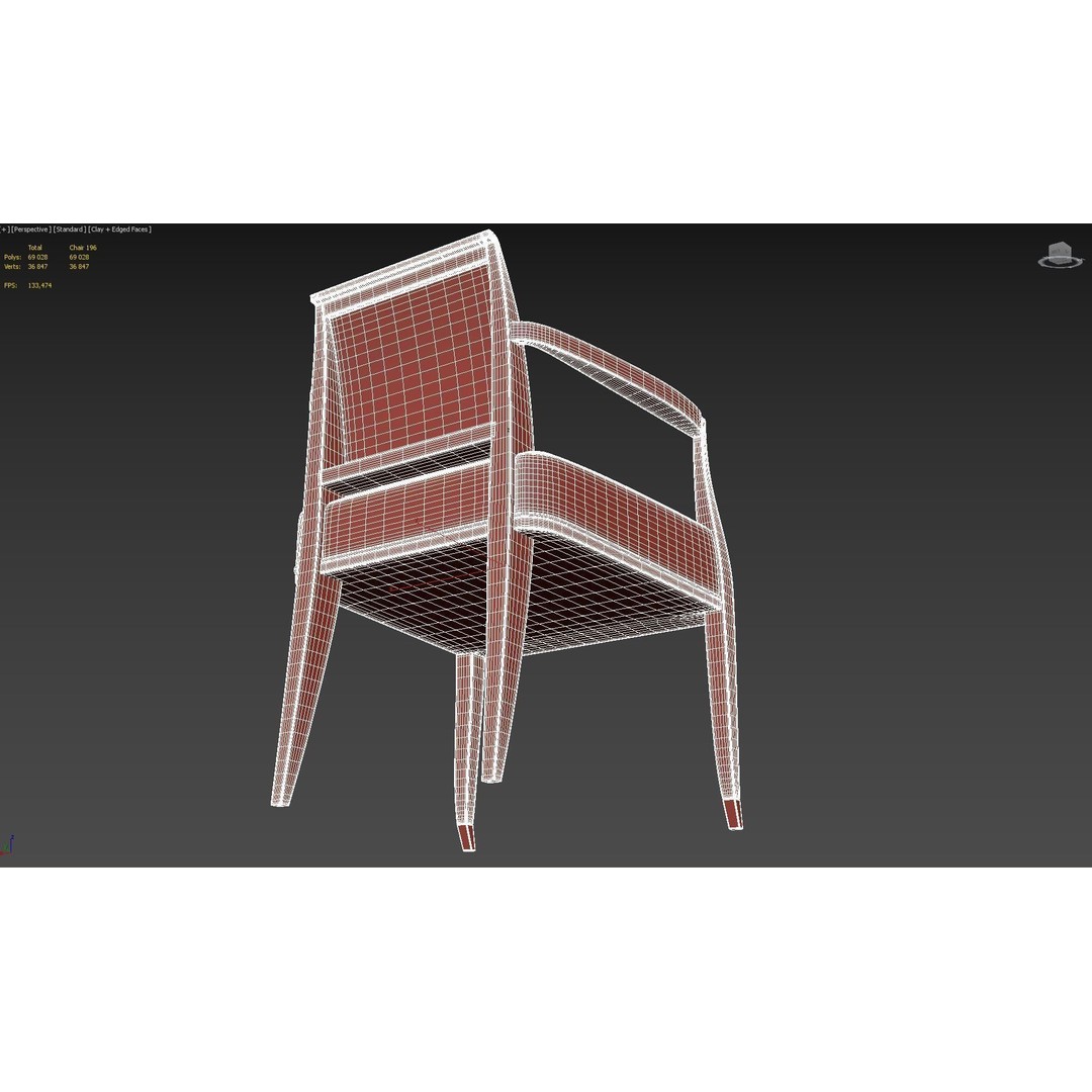Chair 196 3D Model – Classic Wooden Design, PBR Textures, FBX - View 19