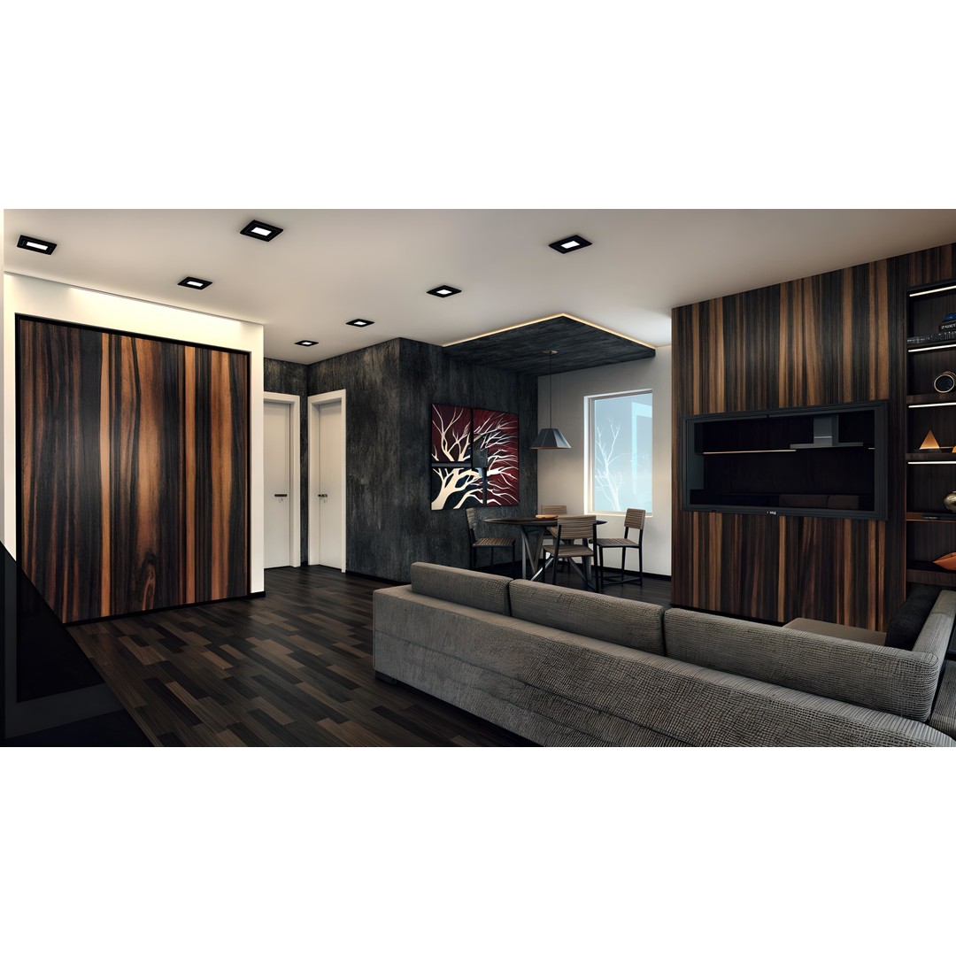 Modern Apartment 3D Model – Low Poly Interior Design, FBX & OBJ - View 3