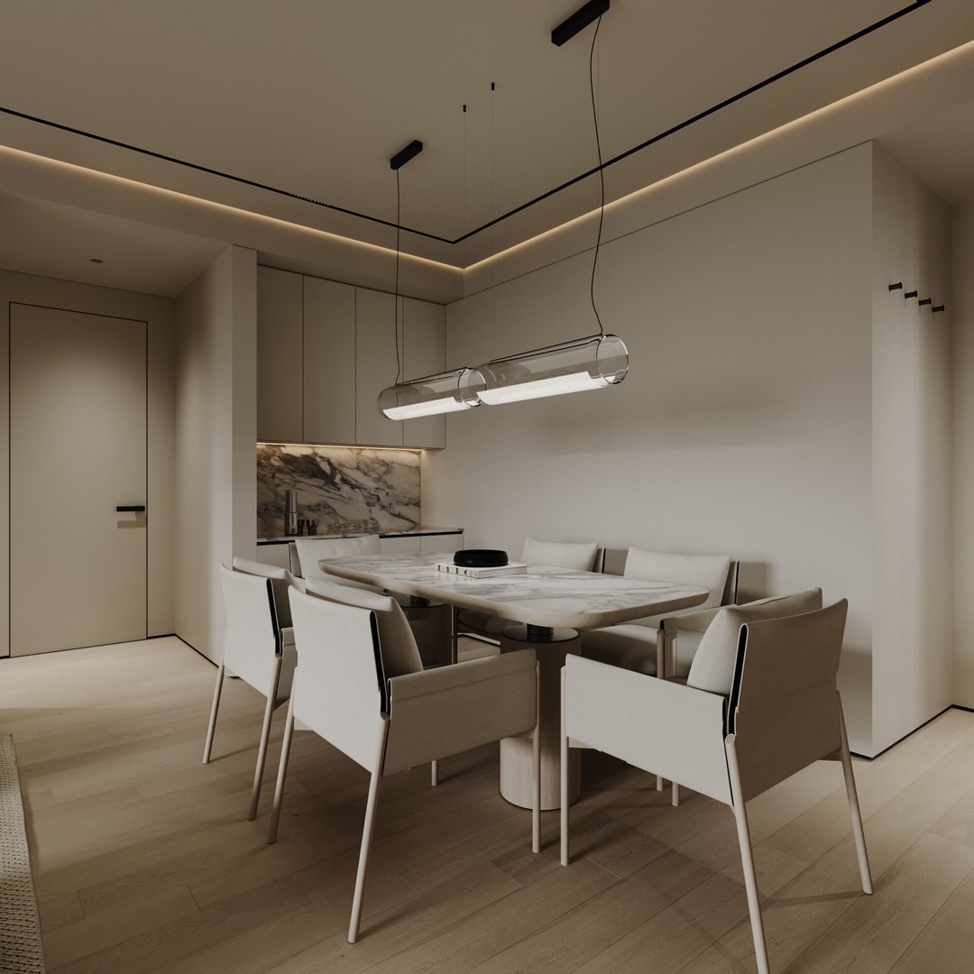 Apartment Interior Scene 3D Model – Realistic Textured Interior, Corona Renderer - View 6