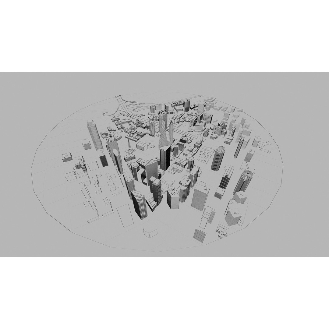 Dallas 3D Model – High Poly Cityscape Asset, FBX & OBJ