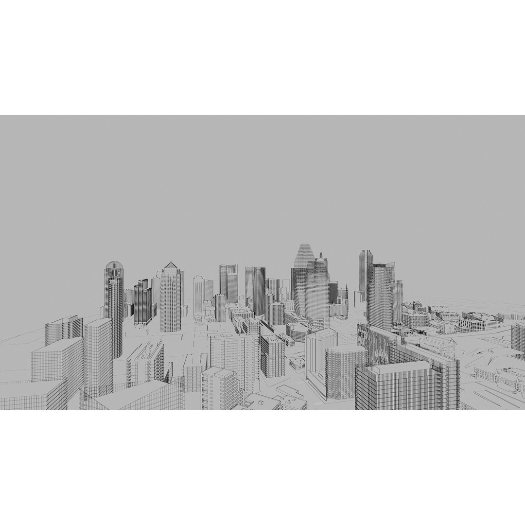 Dallas 3D Model – High Poly Cityscape Asset, FBX & OBJ - View 11