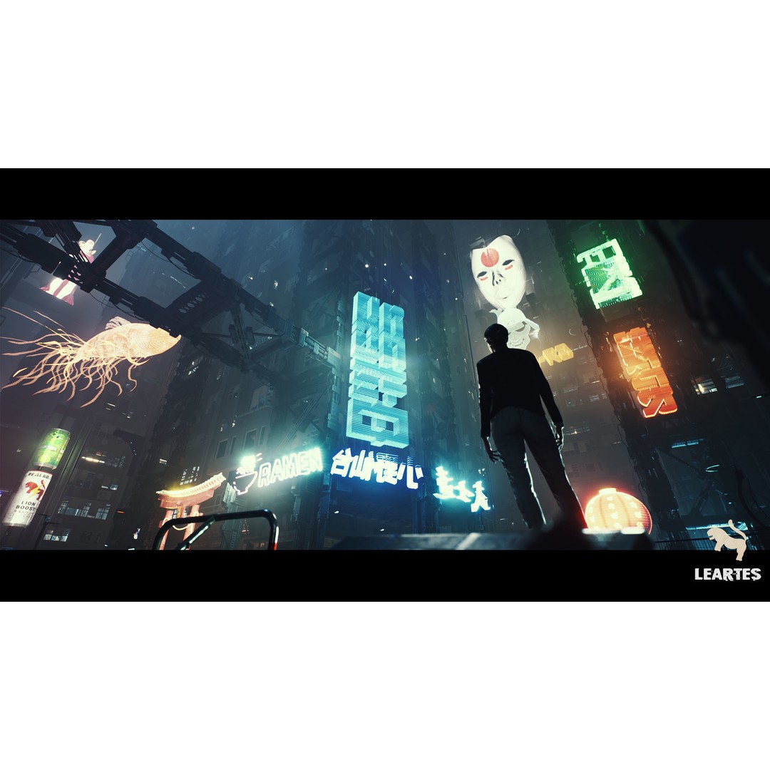 Cyberpunk City 3D Model – Low Poly Game Asset Bundle, FBX - View 17