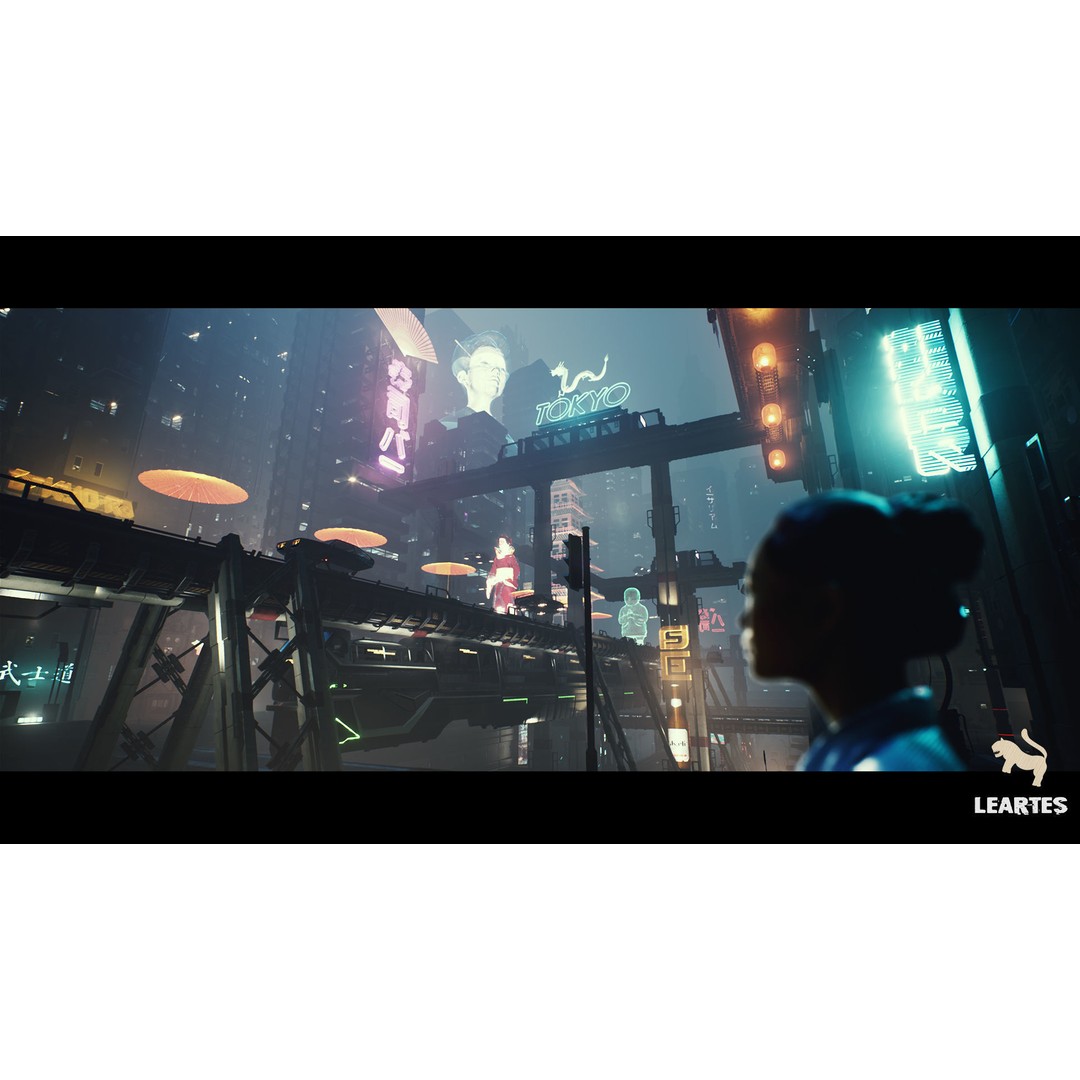 Cyberpunk City 3D Model – Low Poly Game Asset Bundle, FBX - View 18