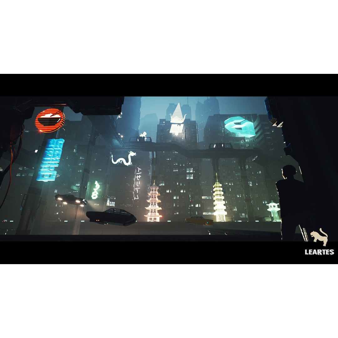 Cyberpunk City 3D Model – Low Poly Game Asset Bundle, FBX - View 19