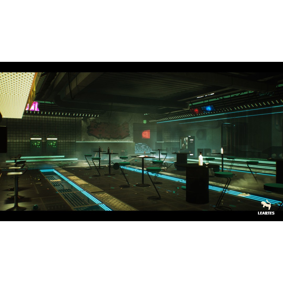 Cyberpunk City 3D Model – Low Poly Game Asset Bundle, FBX - View 20