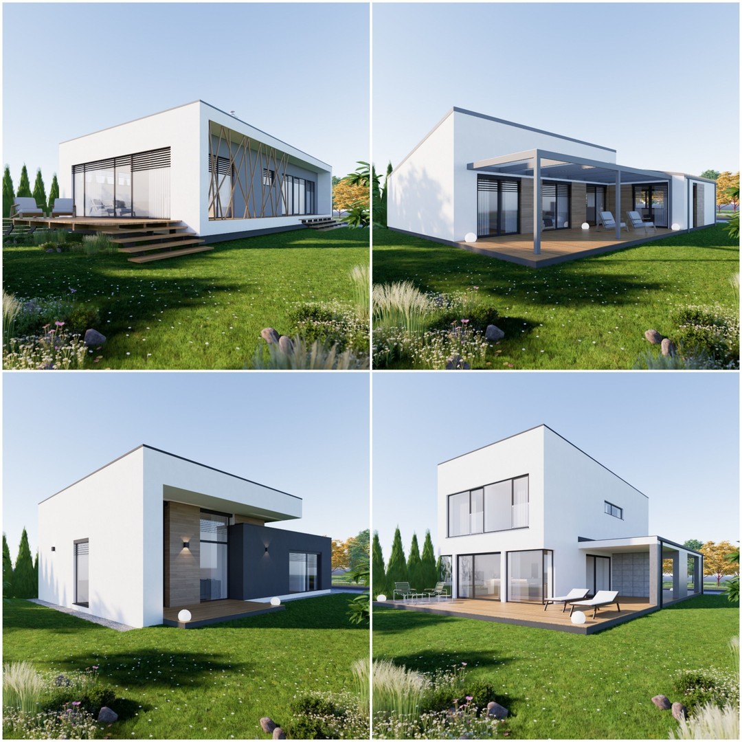 House Pack 3D Model – Low Poly Revit Families, FBX, OBJ - View 12