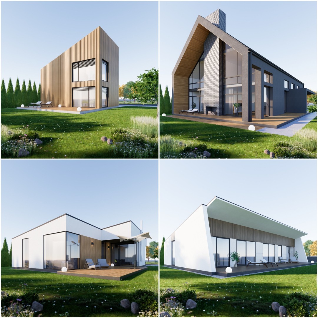 House Pack 3D Model – Low Poly Revit Families, FBX, OBJ - View 13
