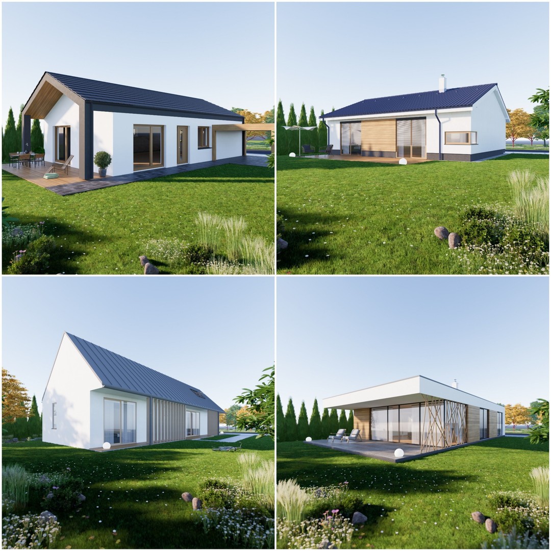 House Pack 3D Model – Low Poly Revit Families, FBX, OBJ - View 14