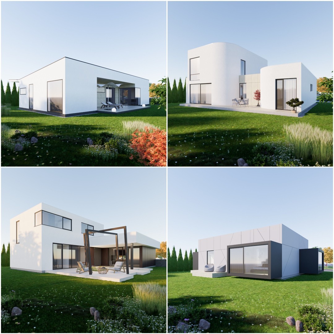 House Pack 3D Model – Low Poly Revit Families, FBX, OBJ - View 15