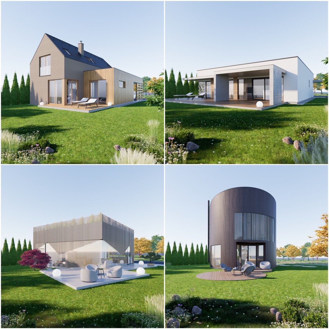 House Pack 3D Model – Low Poly Revit Families, FBX, OBJ - View 16