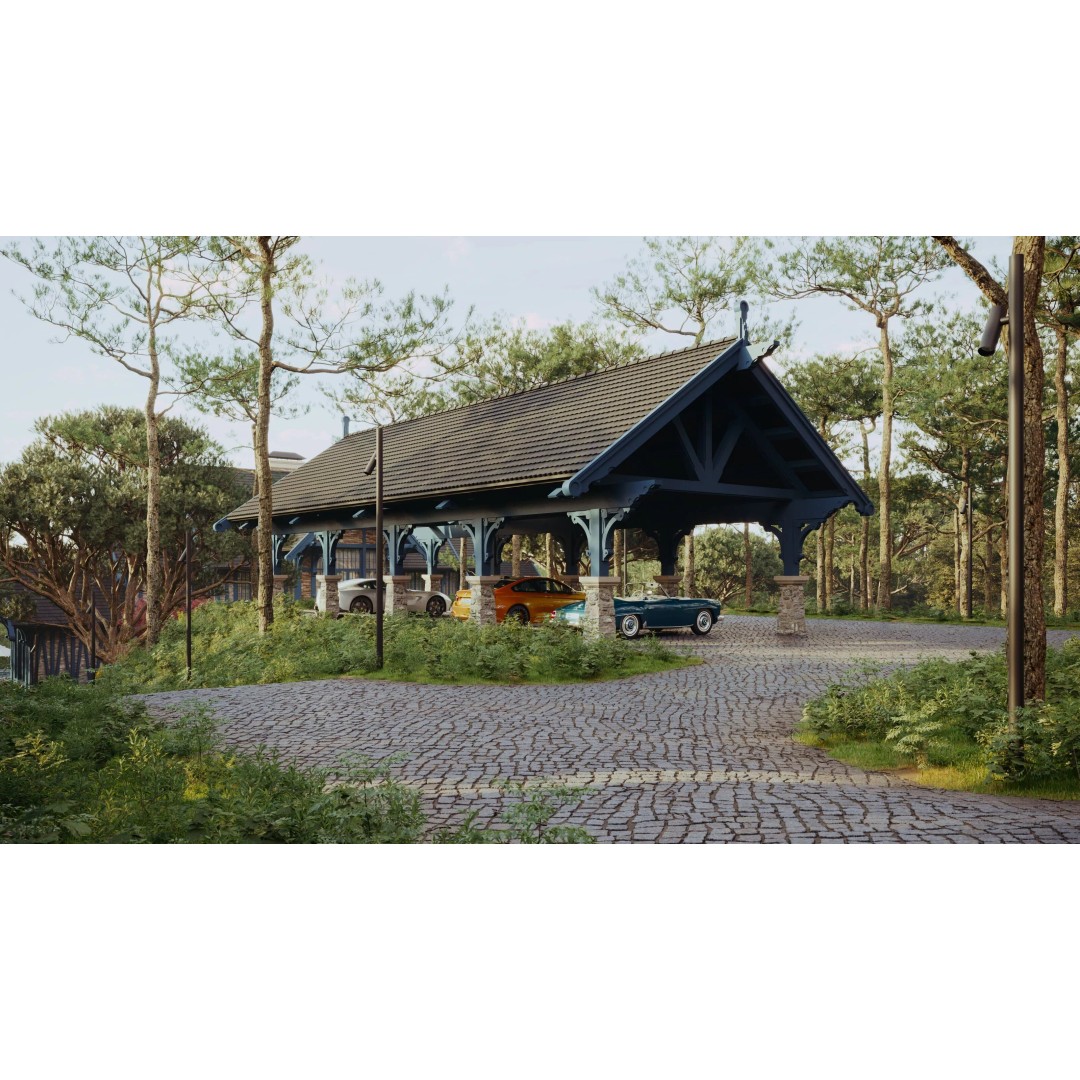 Exterior Scene 3D Model – Realistic Architectural Landscape, FBX - View 13