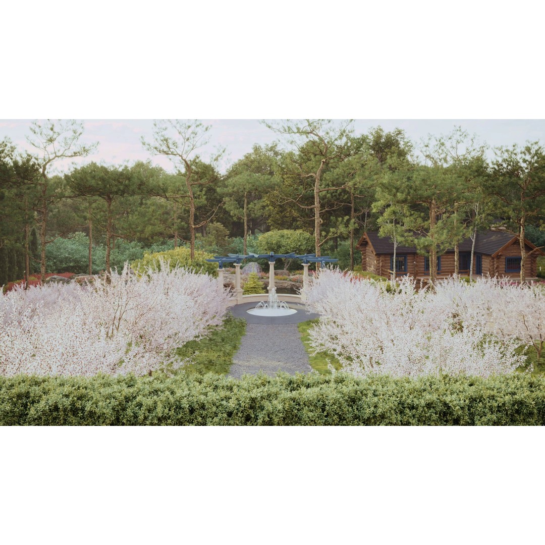 Exterior Scene 3D Model – Realistic Architectural Landscape, FBX - View 14