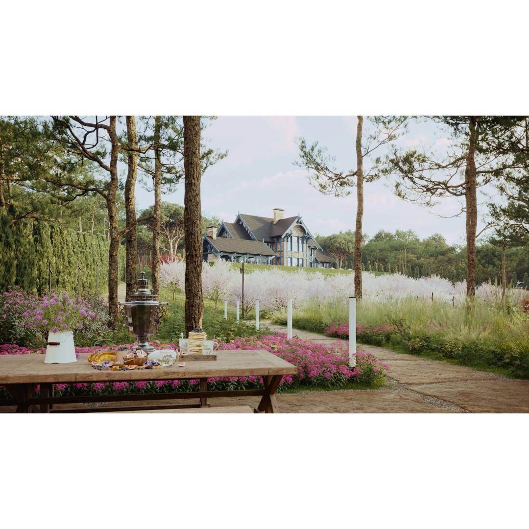 Exterior Scene 3D Model – Realistic Architectural Landscape, FBX - View 15