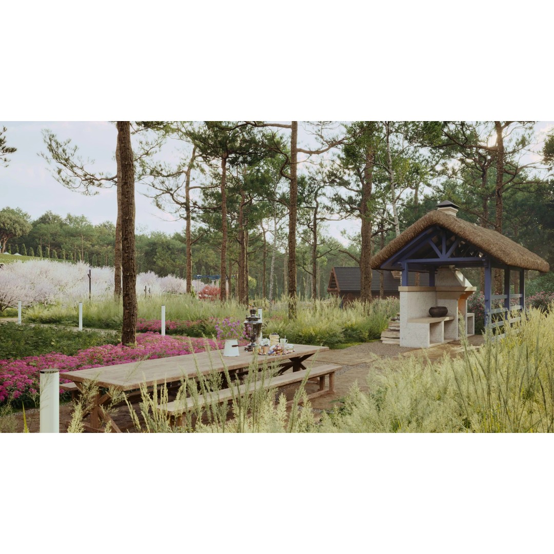 Exterior Scene 3D Model – Realistic Architectural Landscape, FBX - View 9