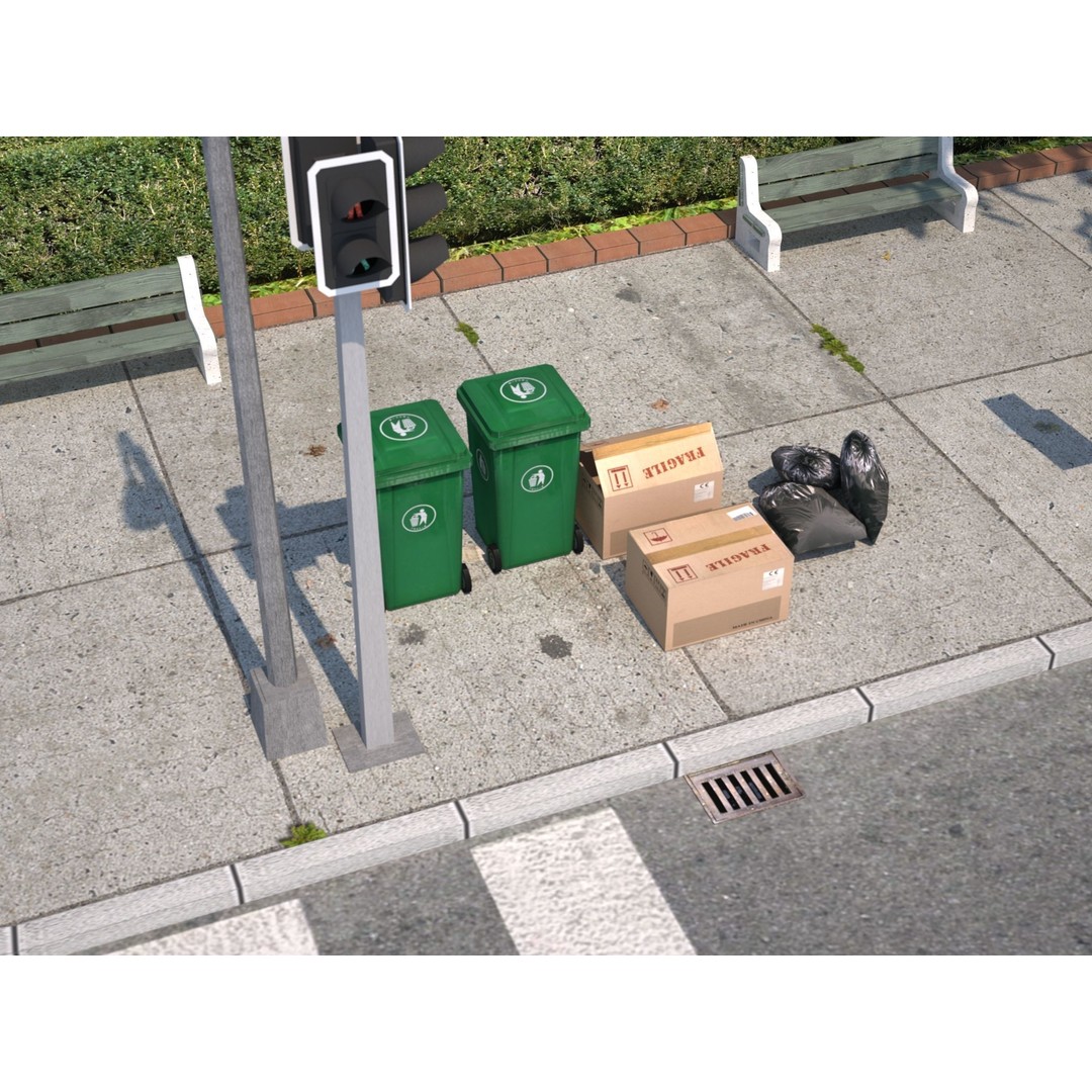 Belfort City 3D Model – Low-Poly Modular City Blocks, FBX - View 17