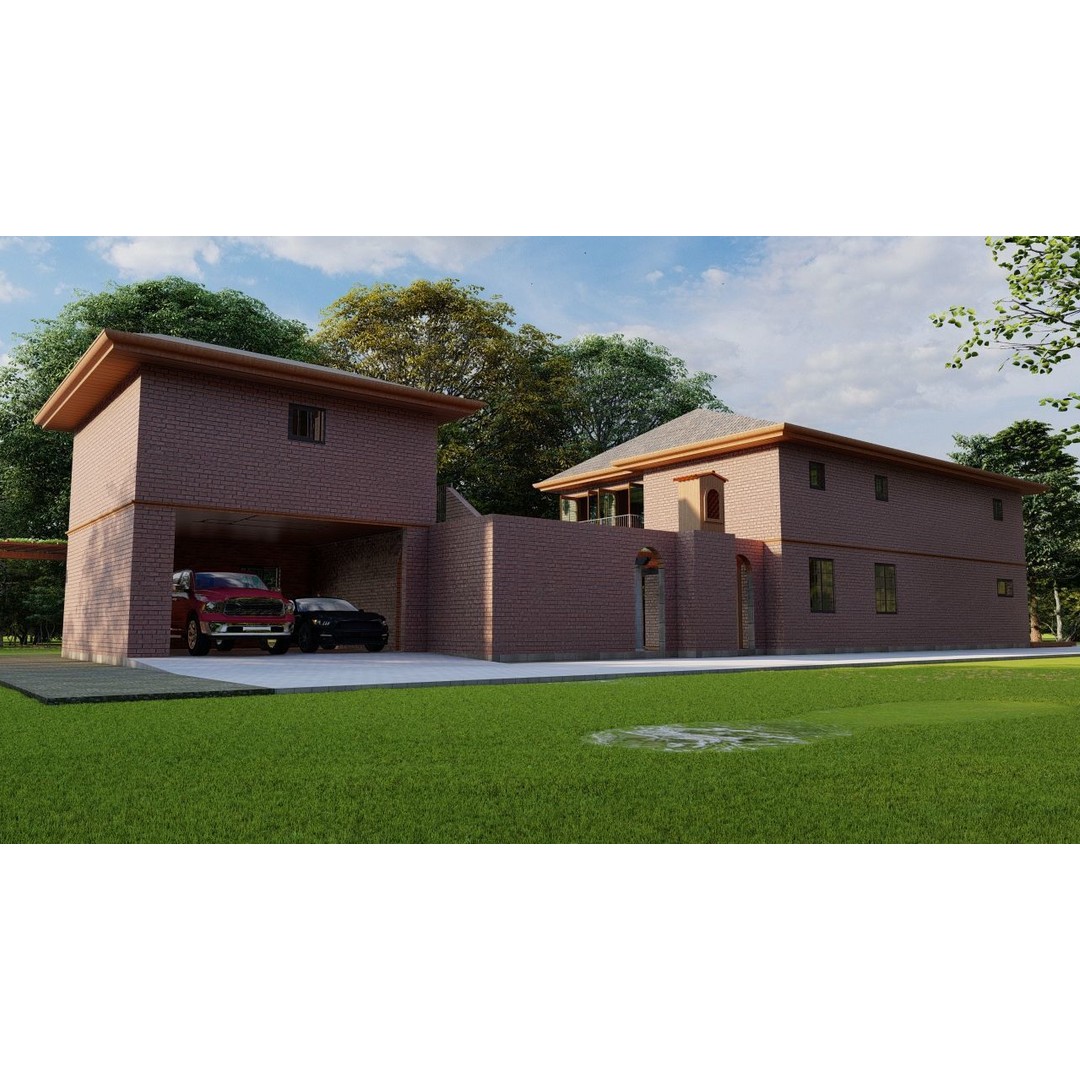 Modern Villa 3D Model – High Poly Architectural Asset, FBX, OBJ - View 12