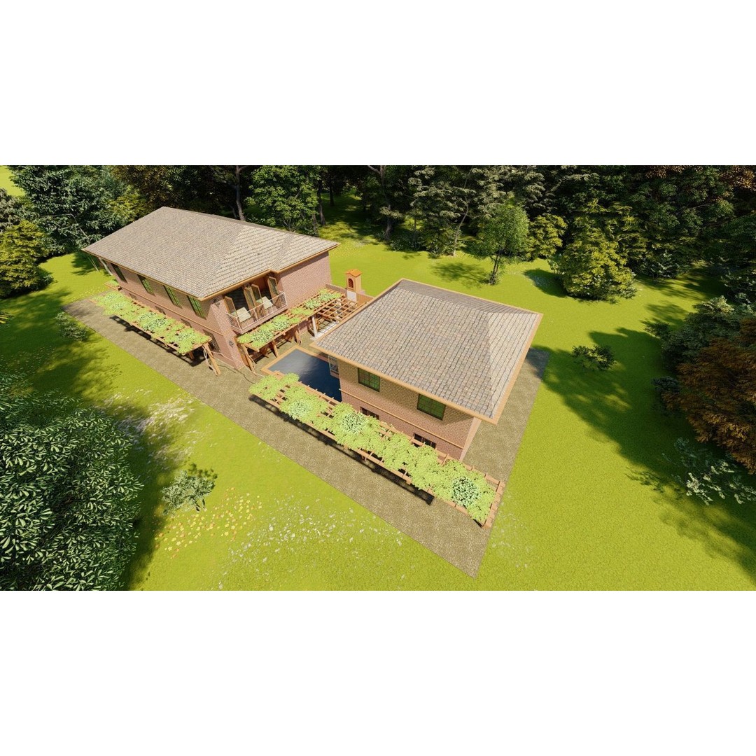 Modern Villa 3D Model – High Poly Architectural Asset, FBX, OBJ - View 13