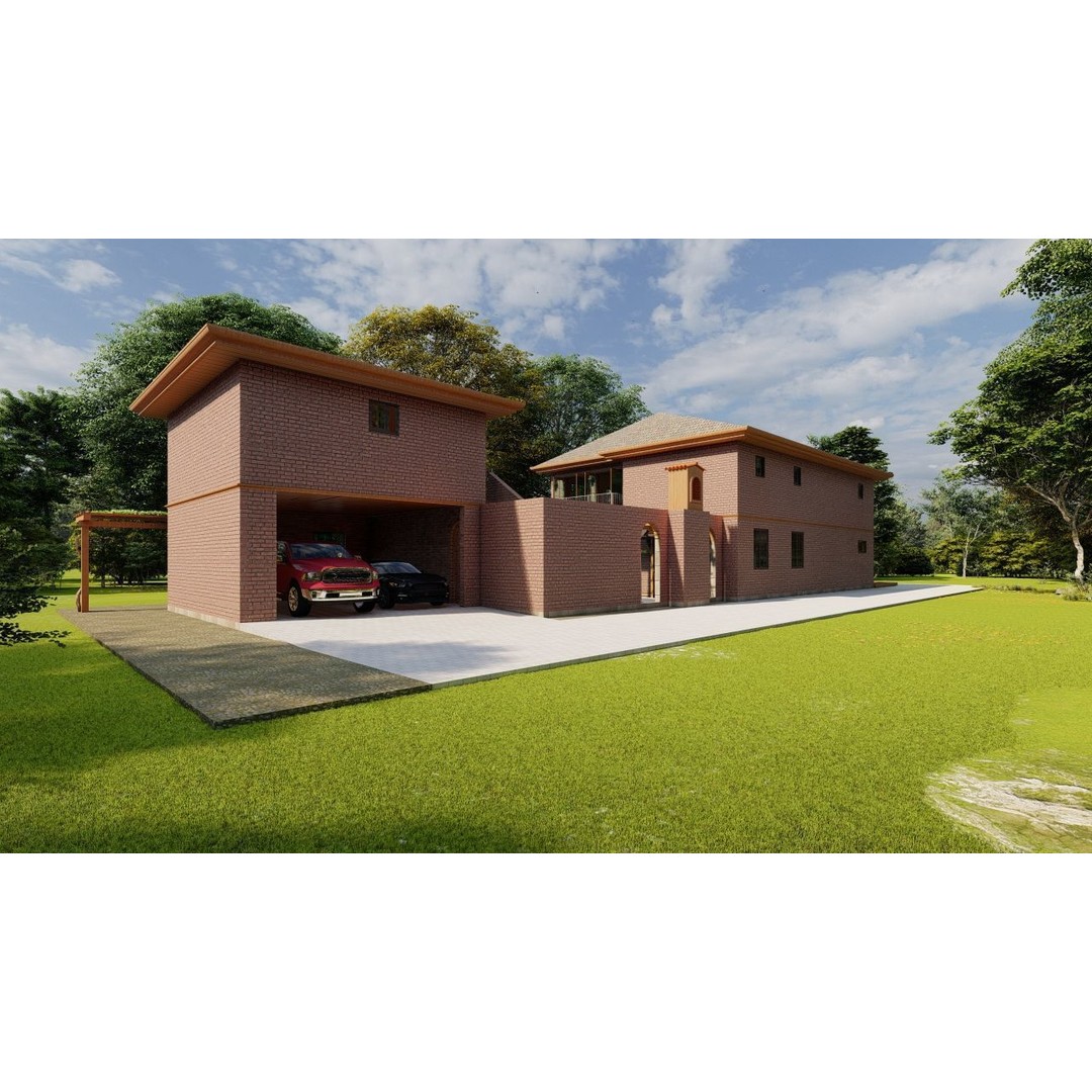 Modern Villa 3D Model – High Poly Architectural Asset, FBX, OBJ - View 15