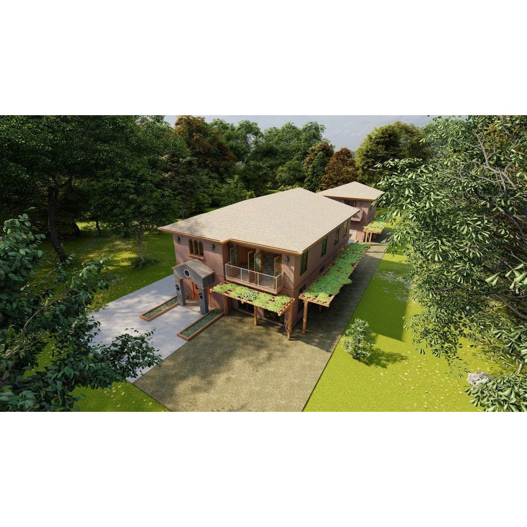 Modern Villa 3D Model – High Poly Architectural Asset, FBX, OBJ - View 5