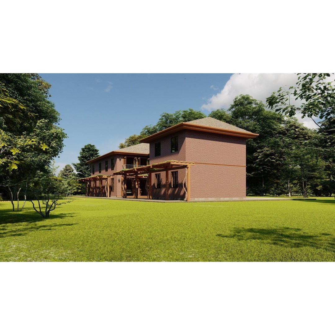 Modern Villa 3D Model – High Poly Architectural Asset, FBX, OBJ - View 6
