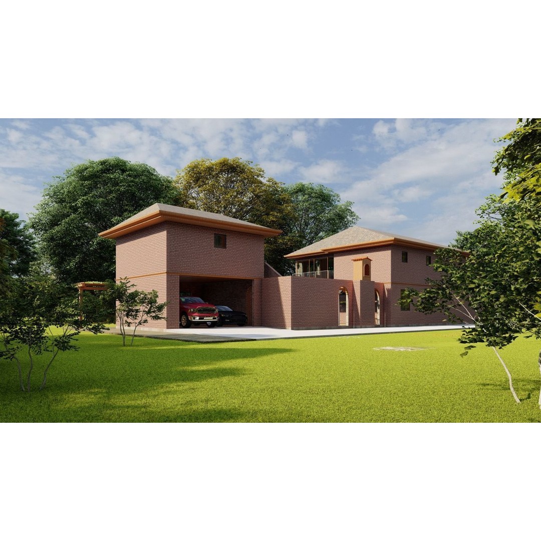 Modern Villa 3D Model – High Poly Architectural Asset, FBX, OBJ - View 8