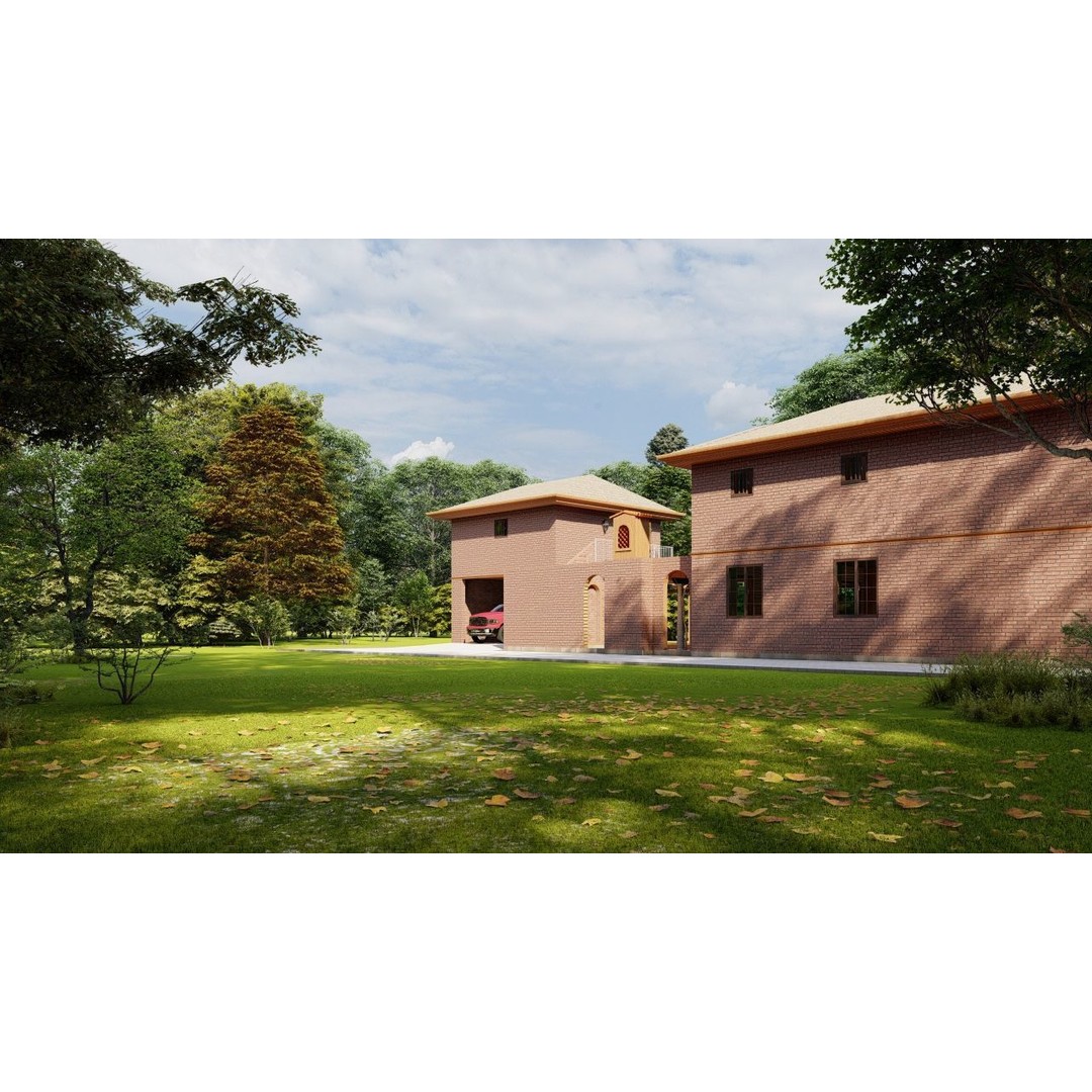 Modern Villa 3D Model – High Poly Architectural Asset, FBX, OBJ - View 9