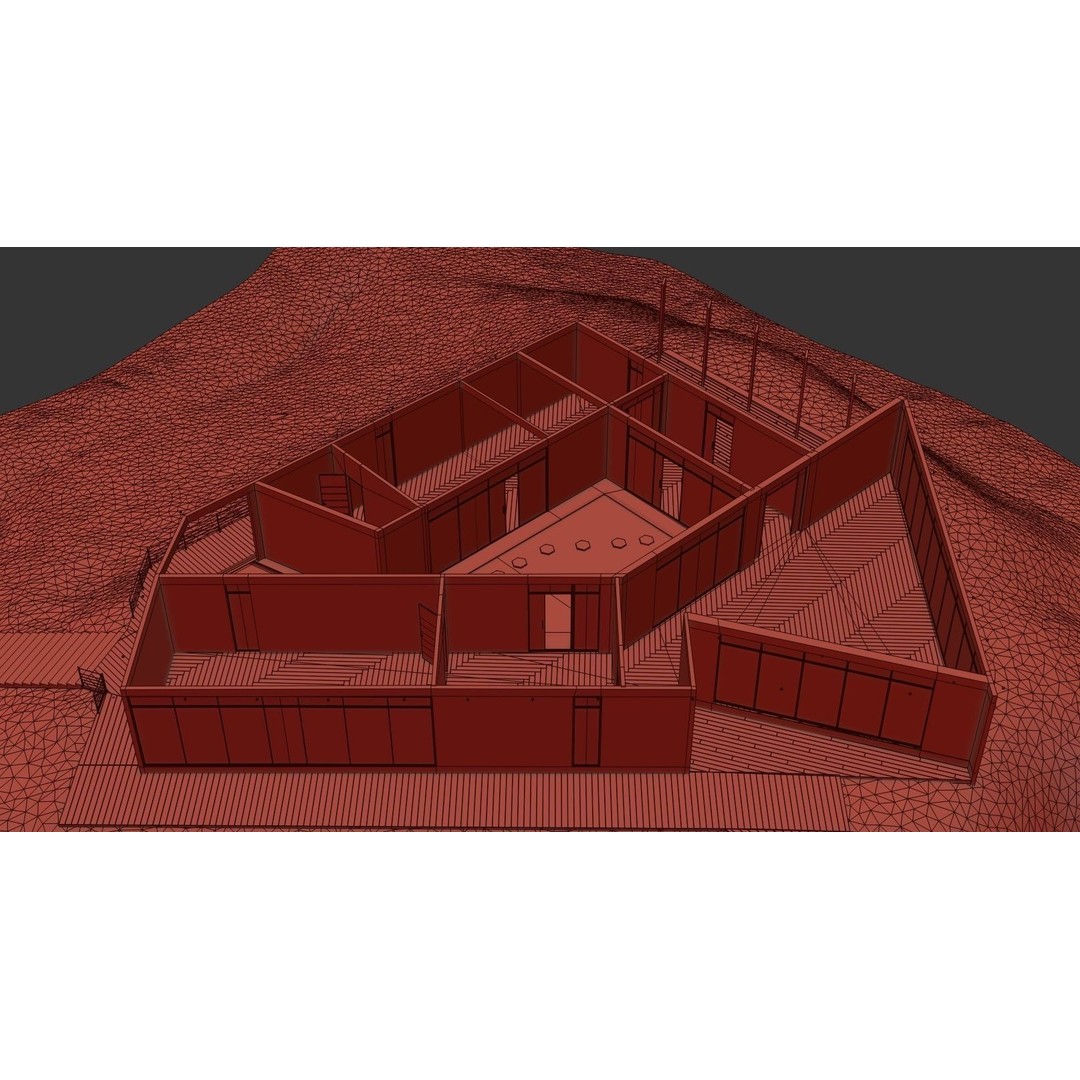 Mountain Villa House 3D Model – Low Poly Exterior Asset, FBX & Blender