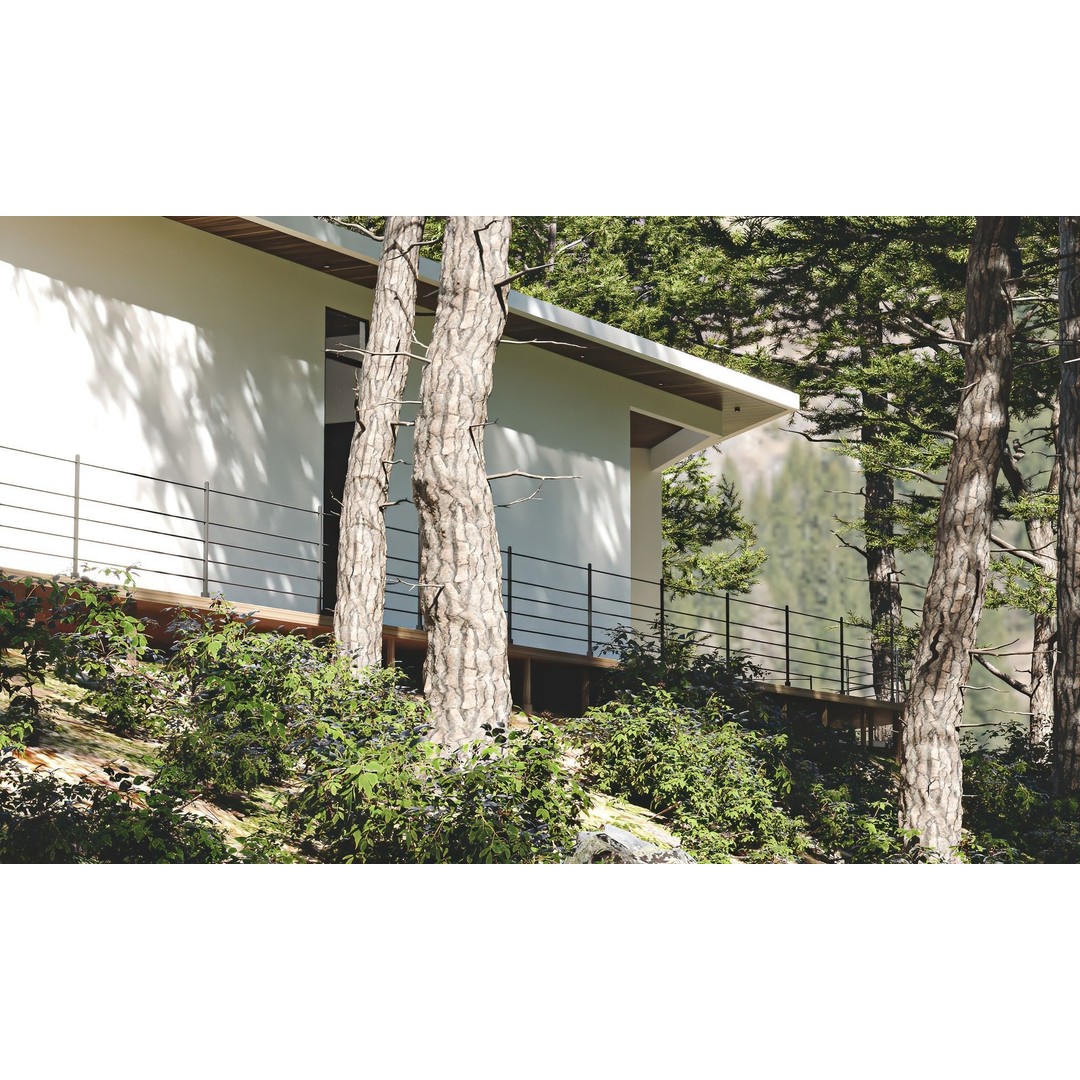 Mountain Villa House 3D Model – Low Poly Exterior Asset, FBX & Blender - View 17