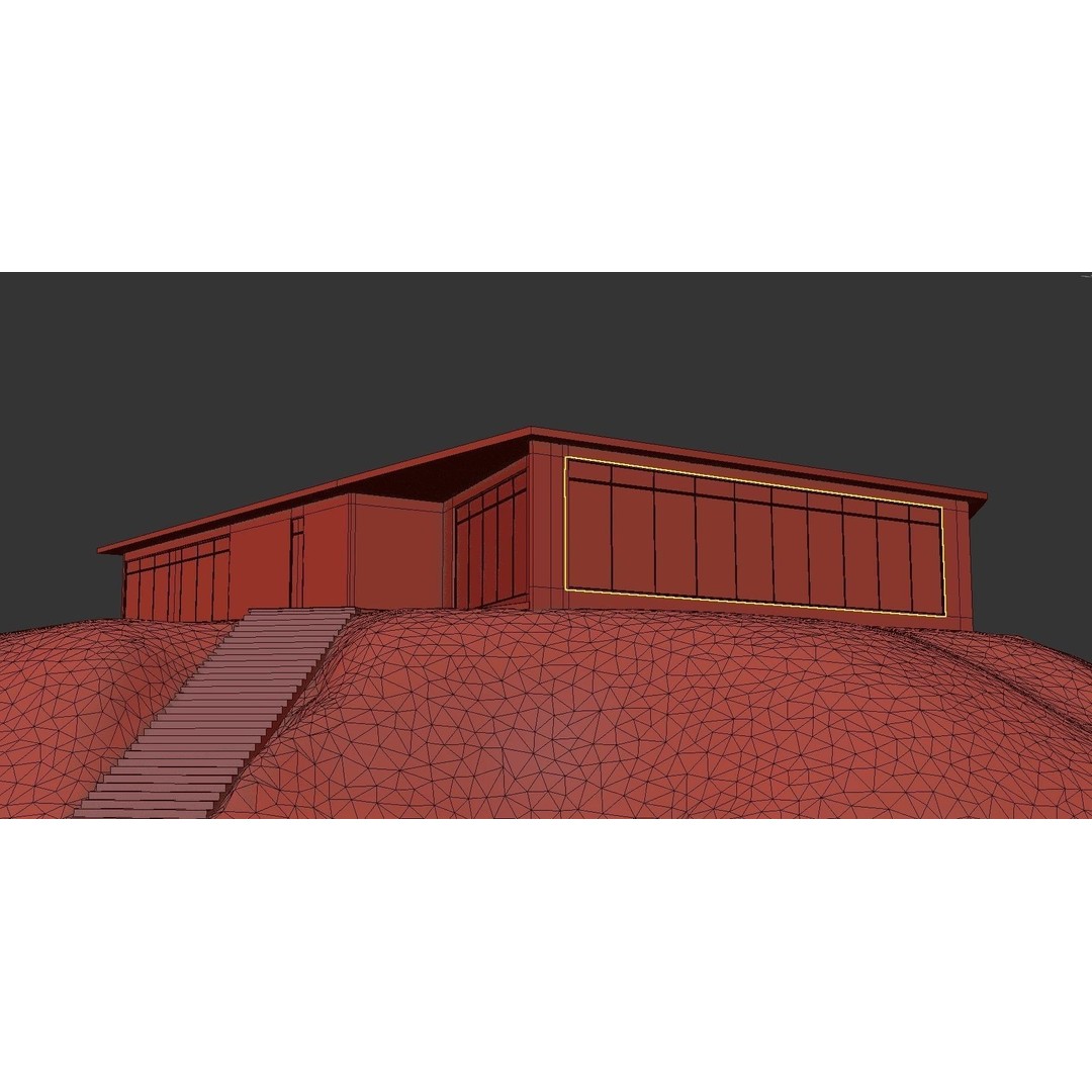 Mountain Villa House 3D Model – Low Poly Exterior Asset, FBX & Blender - View 21