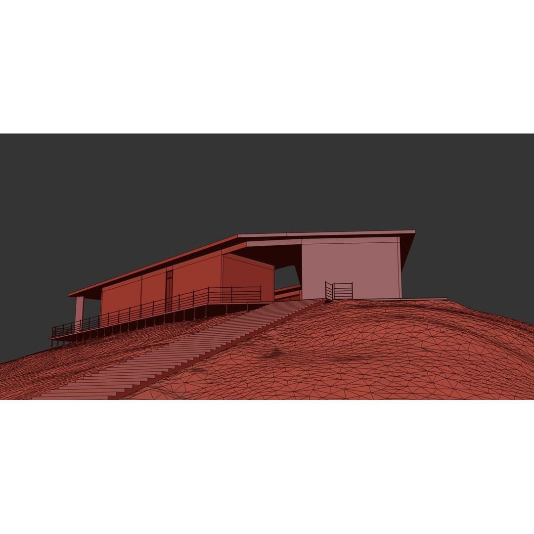 Mountain Villa House 3D Model – Low Poly Exterior Asset, FBX & Blender - View 22