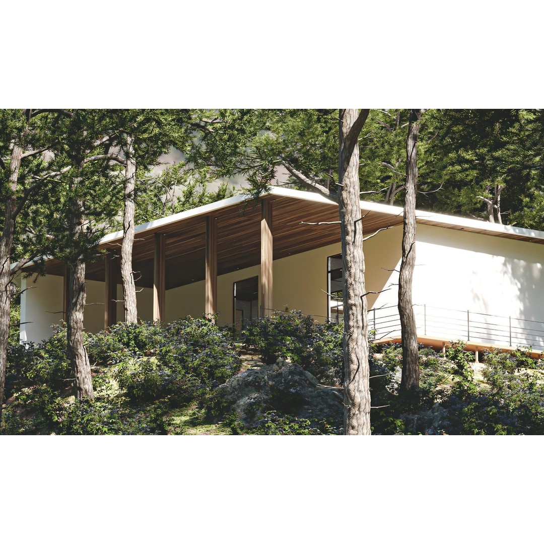 Mountain Villa House 3D Model – Low Poly Exterior Asset, FBX & Blender - View 9