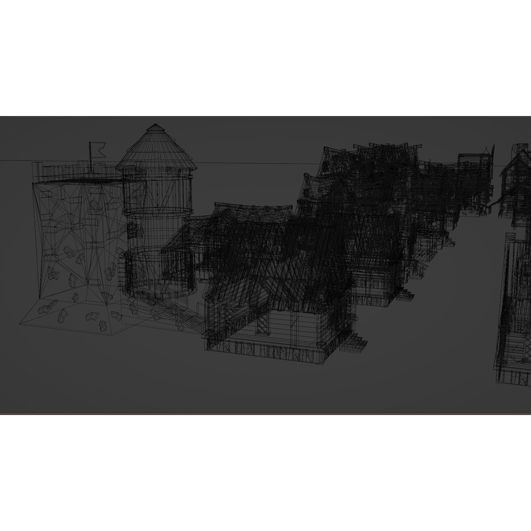 Village Asset Pack 3D Model – Low Poly Environment with Animals and Buildings - View 10