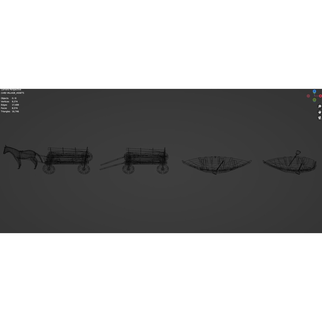 Village Asset Pack 3D Model – Low Poly Environment with Animals and Buildings - View 55